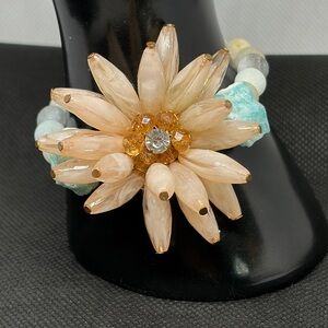 Amazonite Bracelet with Crazy Horse and Vintage Elements